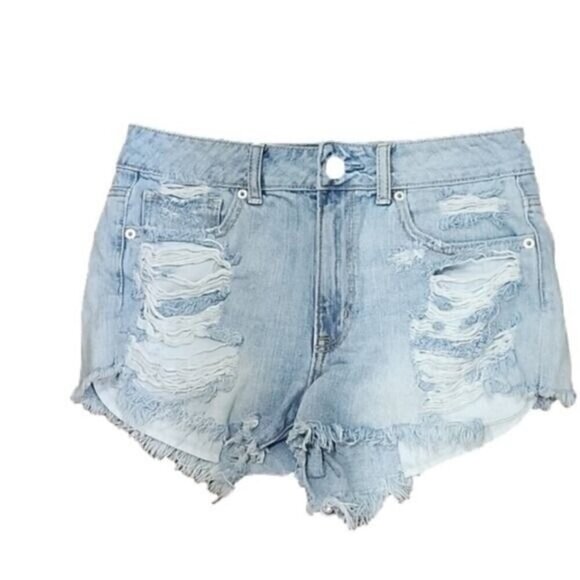American Eagle Shorts Jean Hi-rise Festival jean shorts Light Wash Women's 6 - Picture 1 of 5